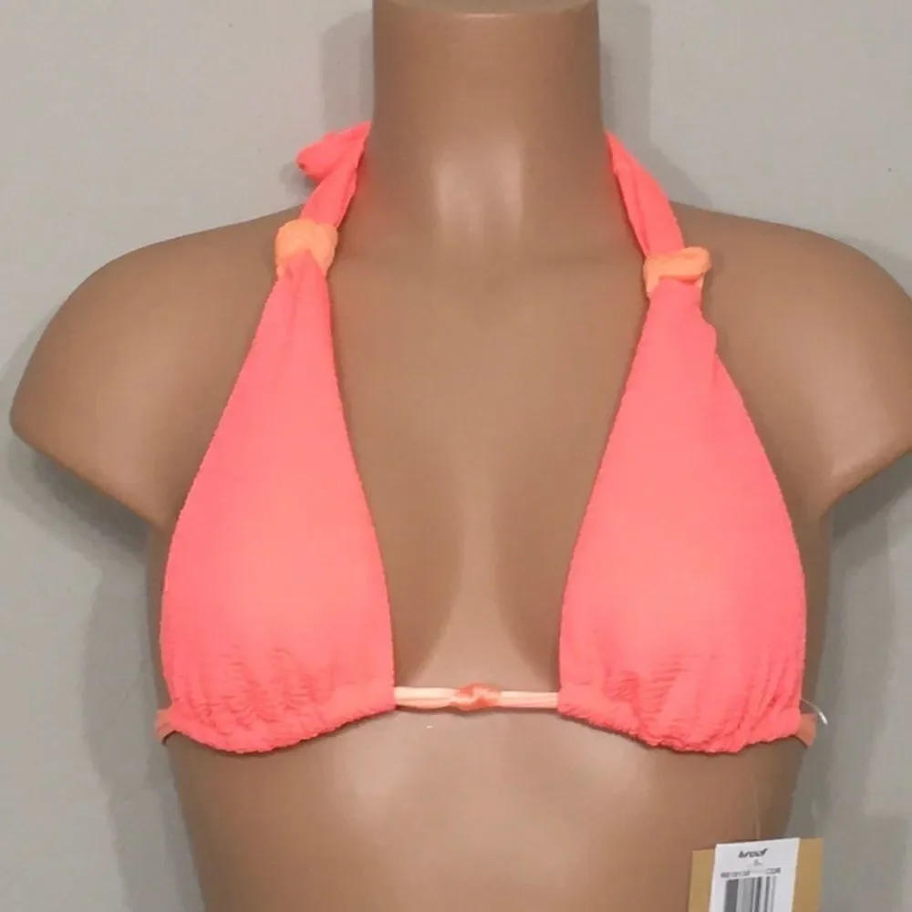 HOBIE neon splash string bikini top. NWT
